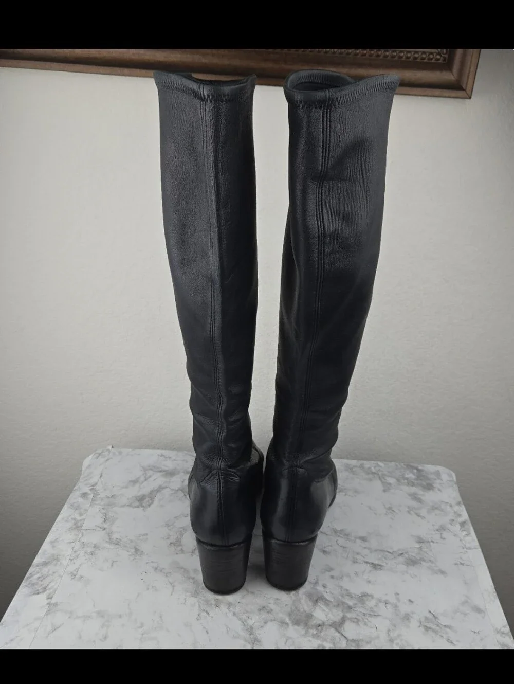 Stuart Weitzman Black Leather Boots